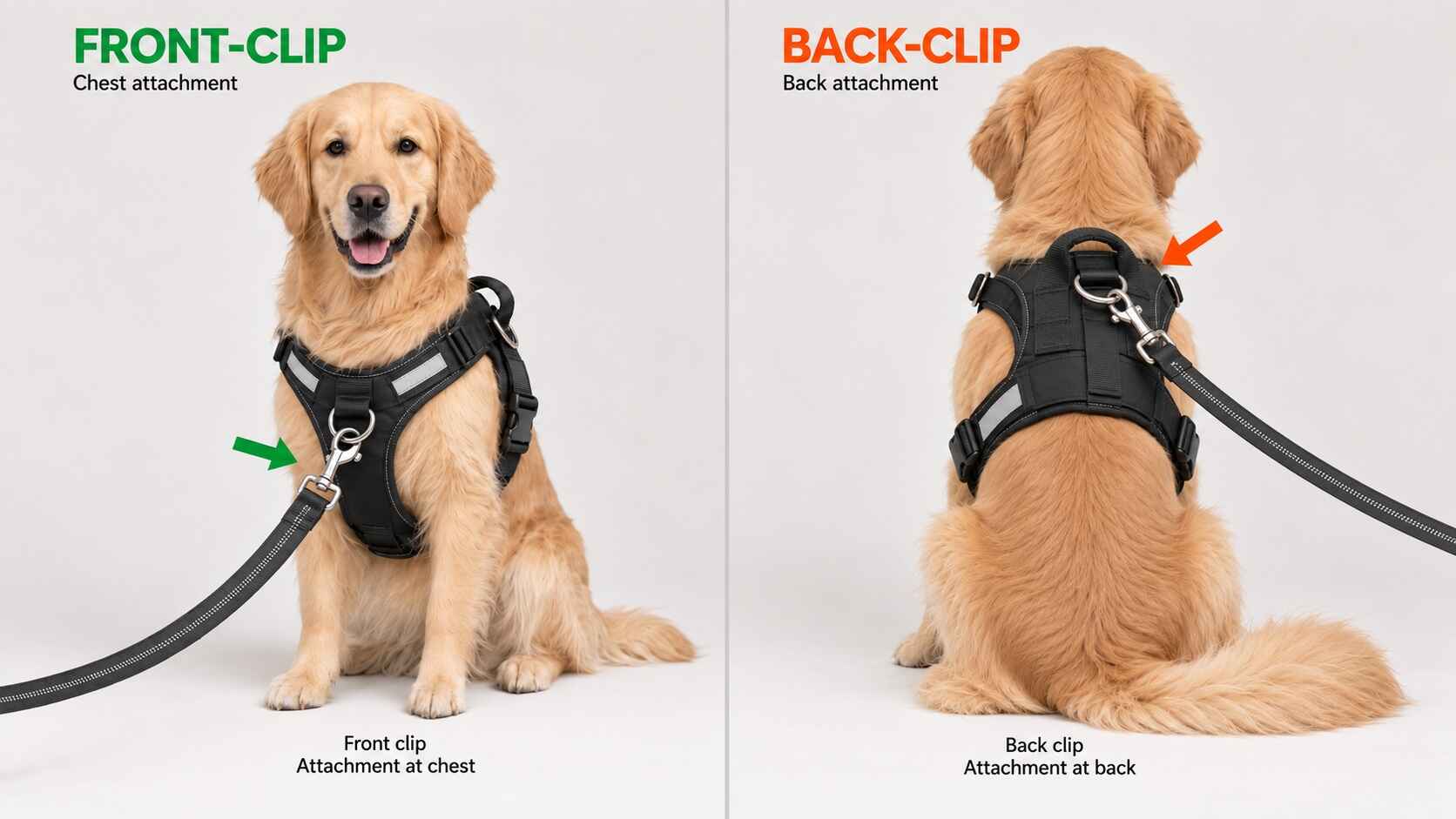 Front-Clip vs Back-Clip Harness: Which Leash Ring Should You Use?