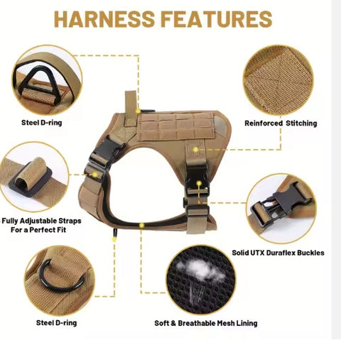 Tactical Service Dog Harness Vest