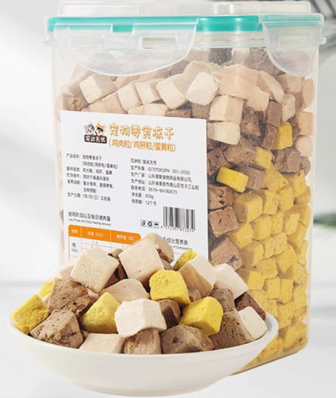 Pet Snacks 500g Chicken Grain Mixed Food Training Interactive Cat Dog Snacks