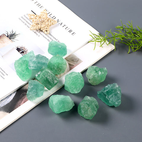 Crystal Rough Green Fluorite, Cross-border Crystal Diffuser, Rough Wool, Aromatherapy Stone, Black Tourmaline, Crystal Crushed Stone