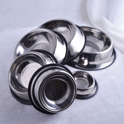 Stainless steel dog bowl suitable for both food and water